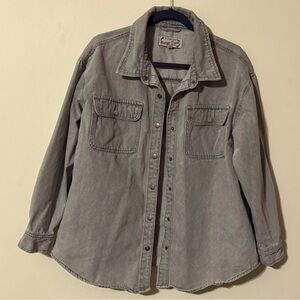 Stoosh Vintage Denim Gray Shacket Size M